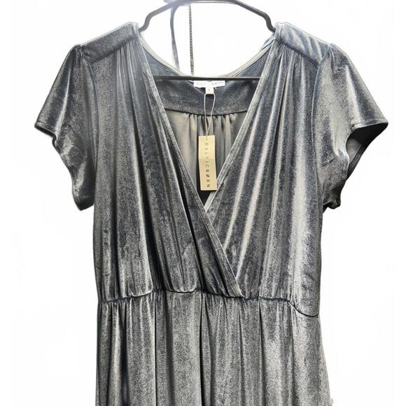 NWT Baltic Born Size L Blue Liza Velvet Maxi Dress - Picture 1 of 9